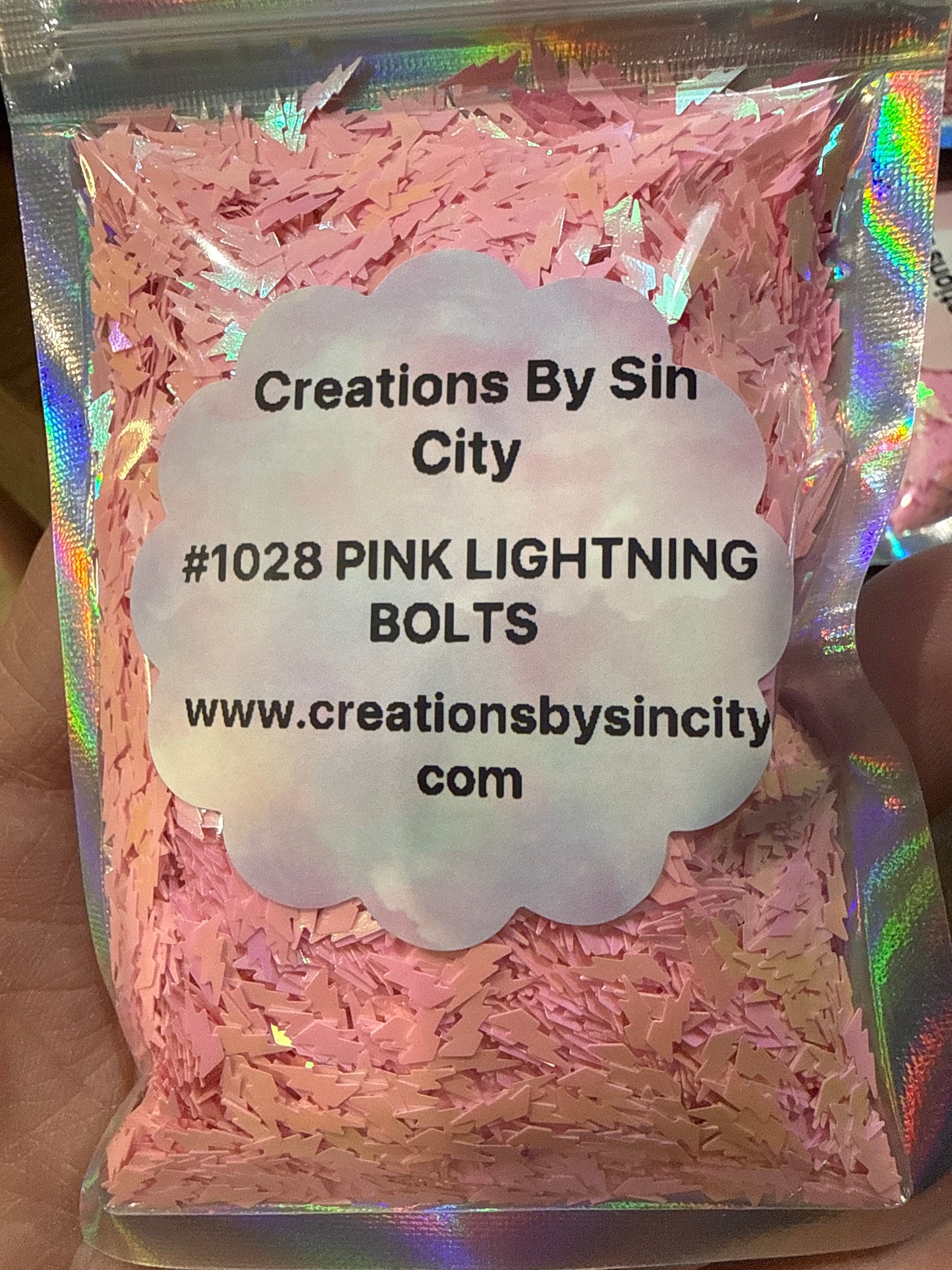 #1028 PINK LIGHTING BOLTS
