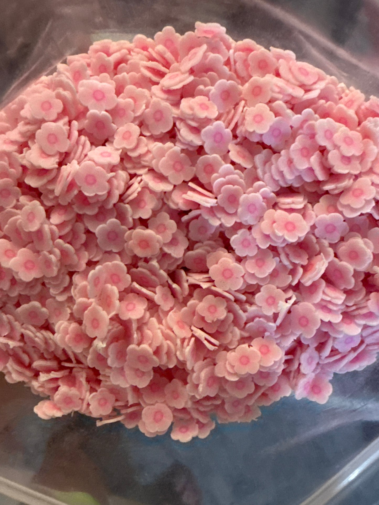 #22 Pink Flower Glitter Additives glow in the dark