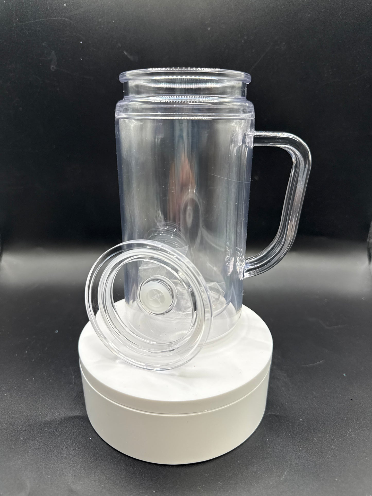 16oz acrylic snow globe with handle