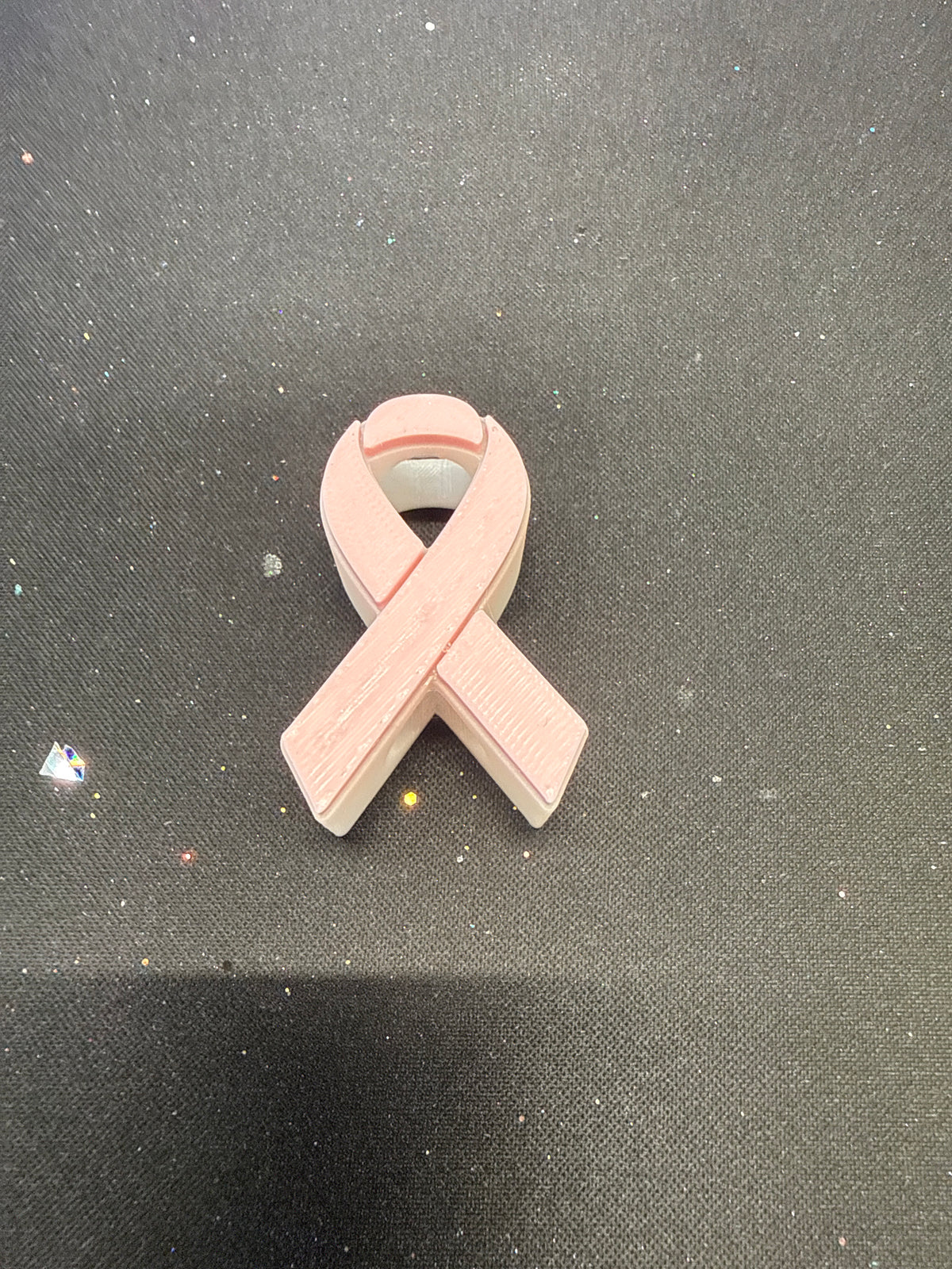 CANCER RIBBON STRAW HUGGY