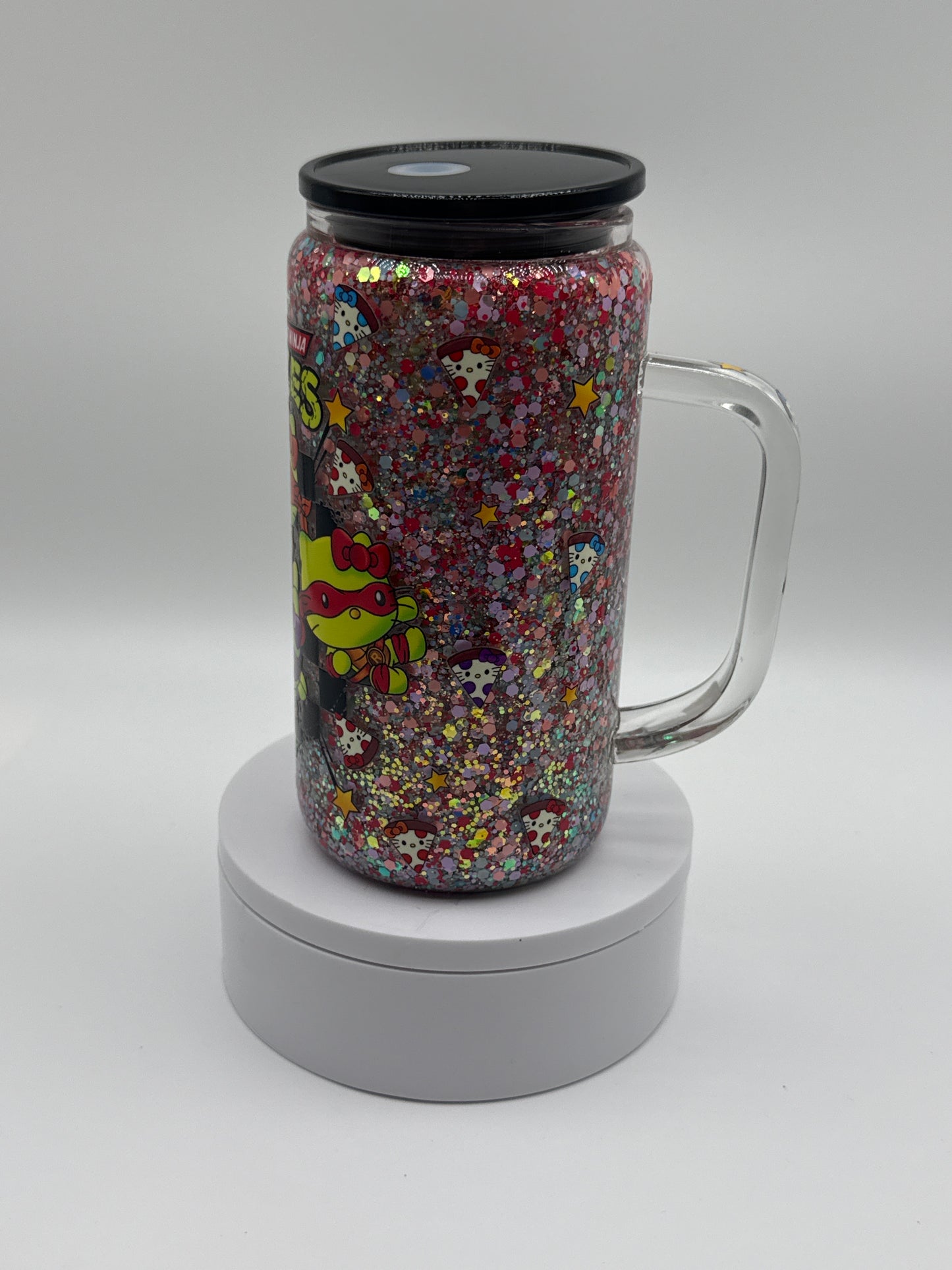 16 oz glass with handle