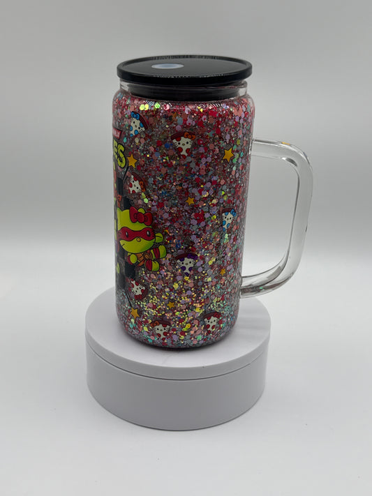 16 oz glass with handle