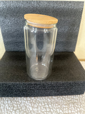 16oz Glass Snow Globe Tumbler