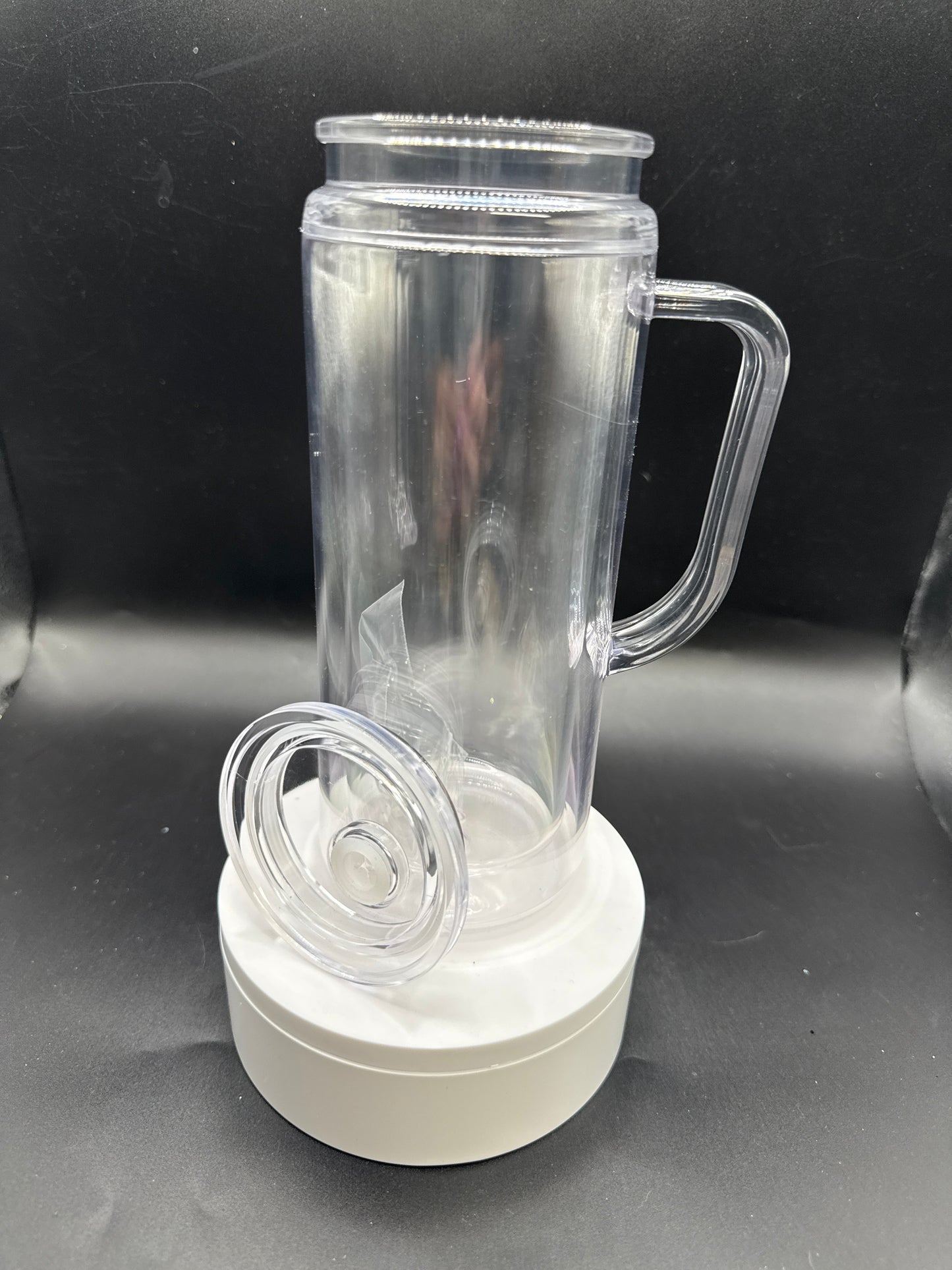 20oz acrylic snow globe with handle