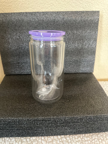 16oz Glass Snow Globe Tumbler