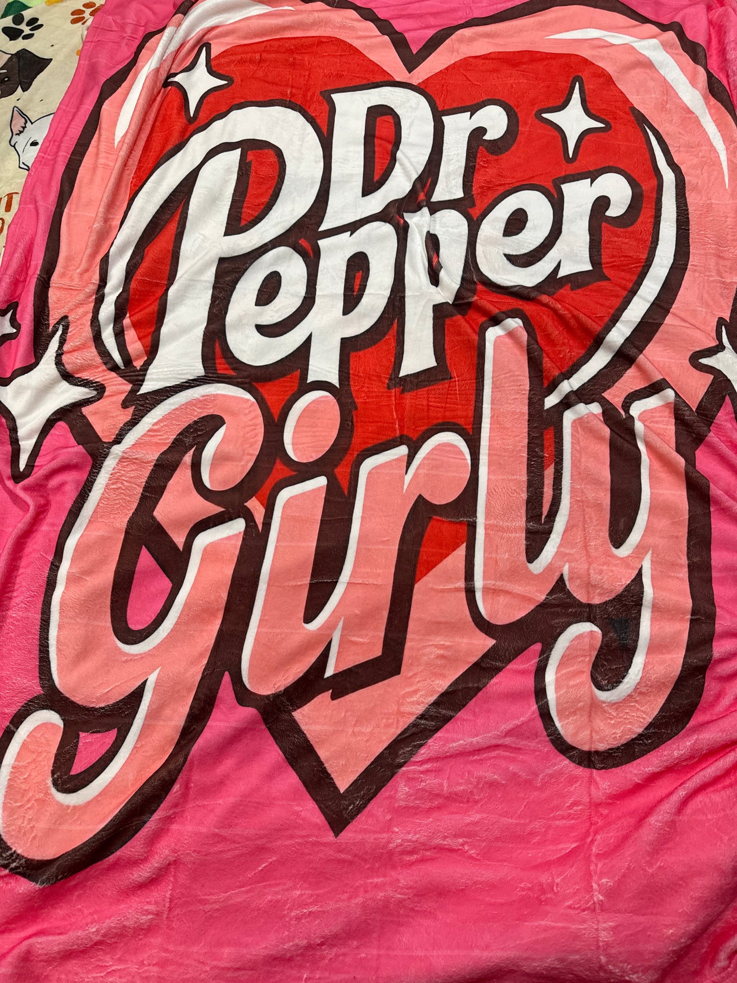 #2 dr Pepper girly throw blanket