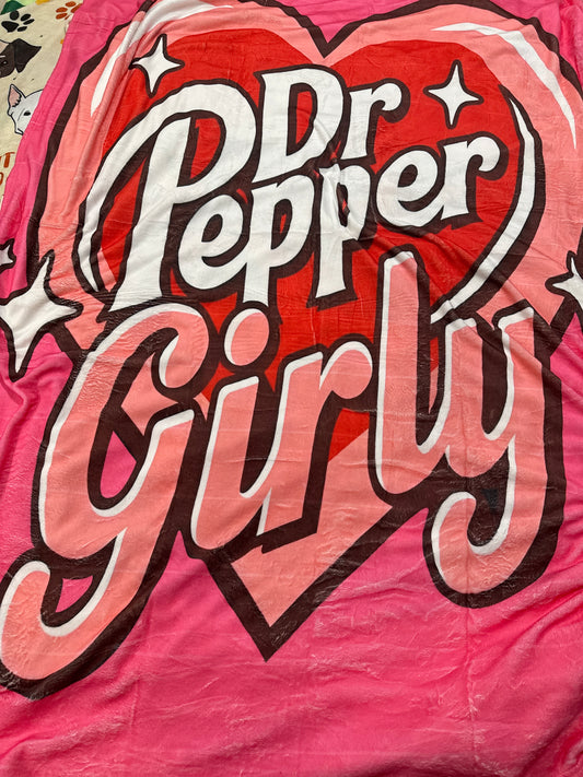 #2 Dr Pepper Girly Throw Blanket