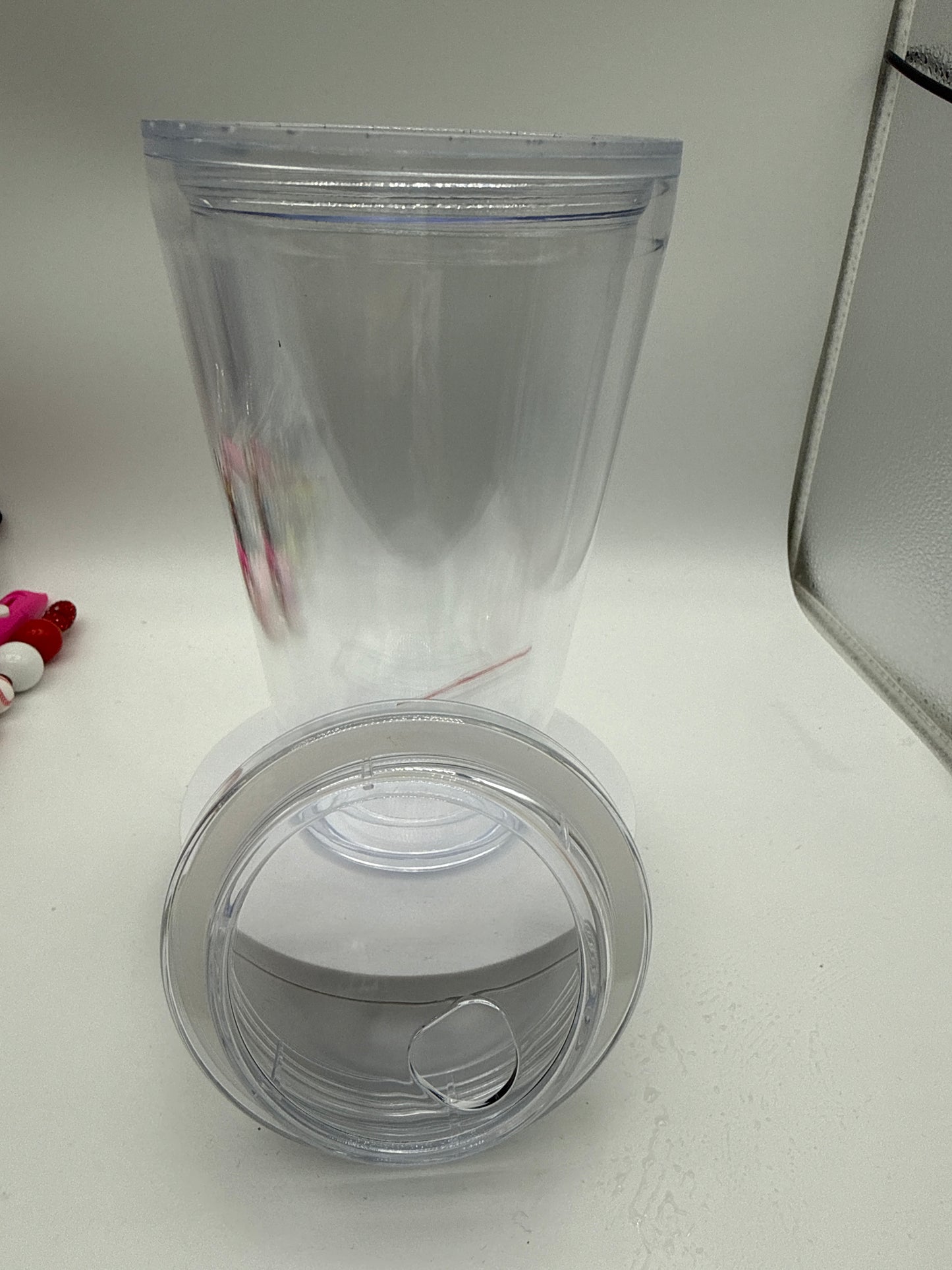 16oz Acrylic Snow globe coffee cup