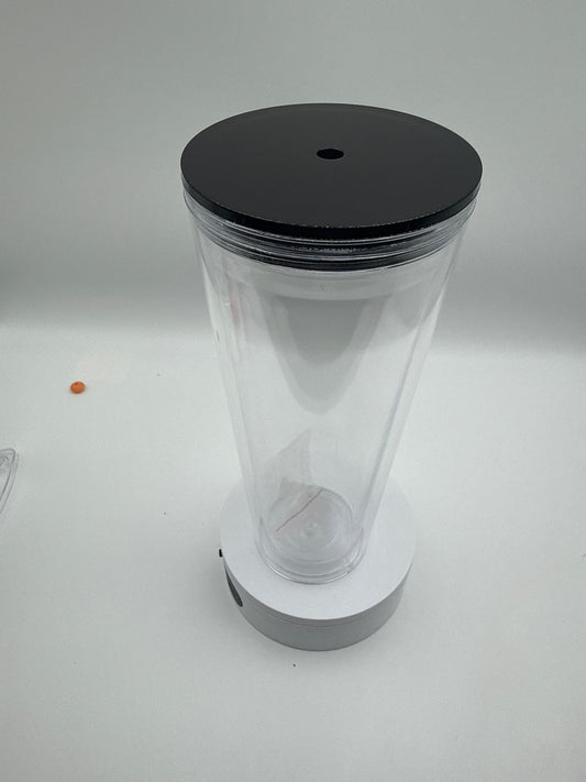 24oz BLACK LID ACRYLIC TUMBLER
