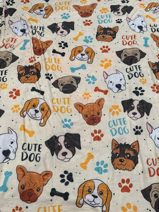 #5 Cute Dog, Soft, Throw Blanket