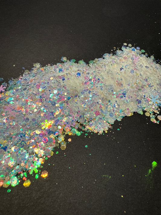 #276 sparkly snowflake GLOW