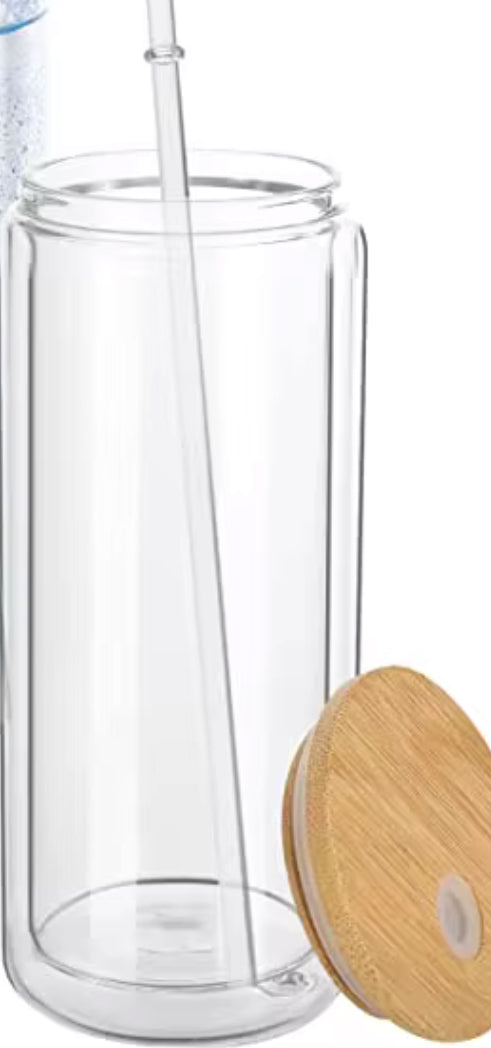 20oz Glass Snow Globe Cup