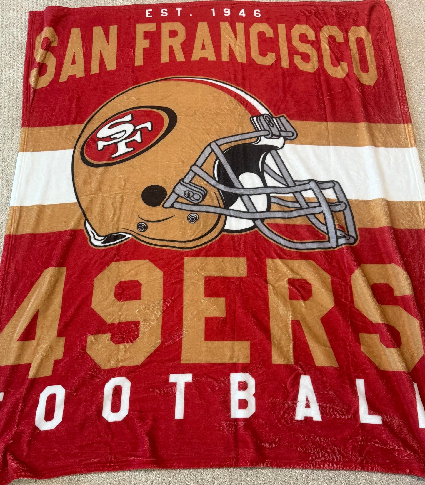 49ers THROW BLANKET SUPER SOFT