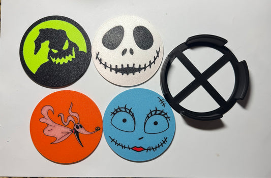 NIGHTMARE BEFORE CHRISTMAS COASTER SET FOR COASTERS AND TRAY