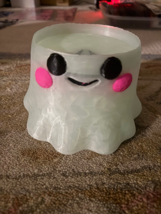 GLOW IN THE DARK GHOST CANDLE HOLDER