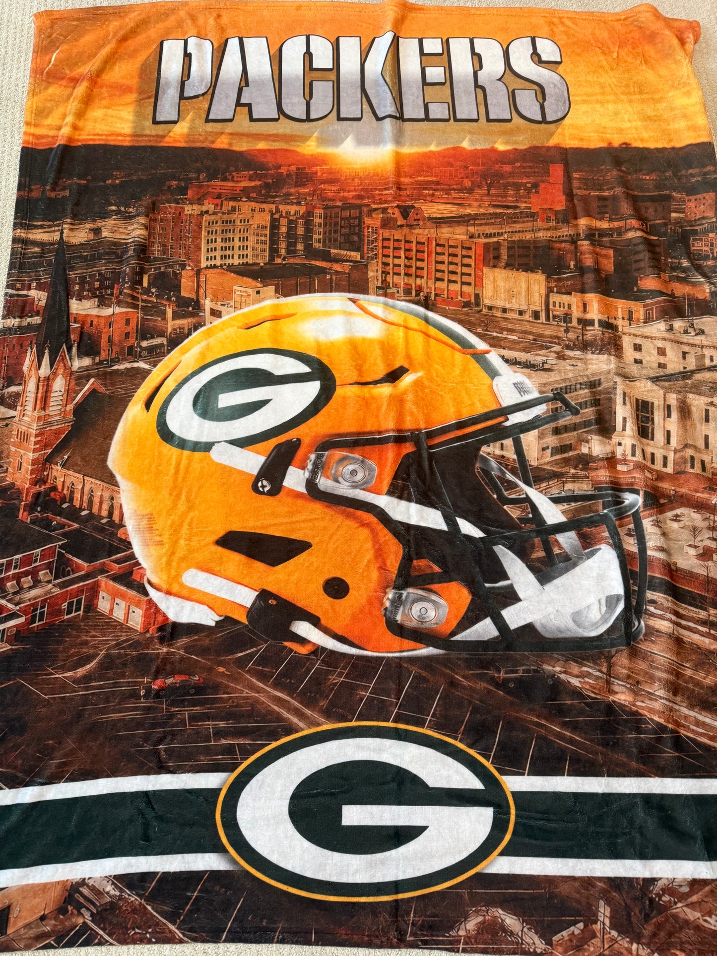 GREEN BAY THROW BLANKET SUPER SOFT