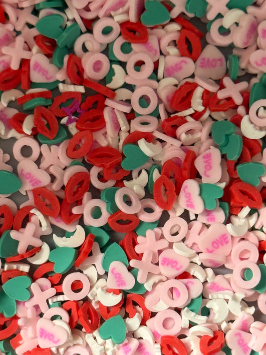 #516 PINK&GREEN HEARTS