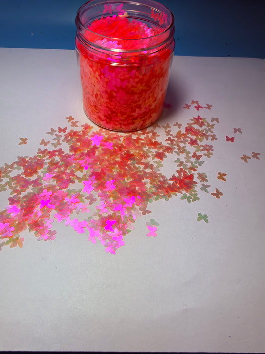 #672 PINK HOLO BUTTERFLIES