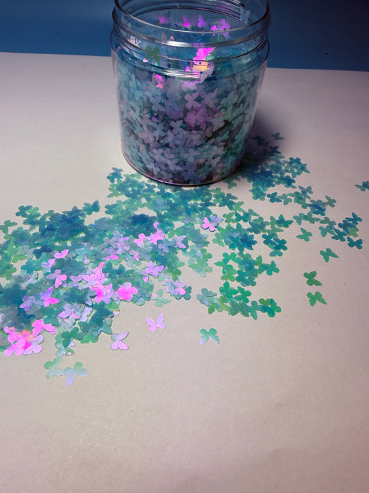 #673 BLUE HOLO BUTTERFLIES