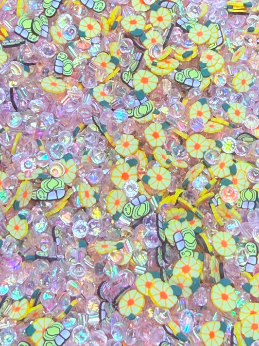 2018 FLOWERS, BEES, PINK Gems