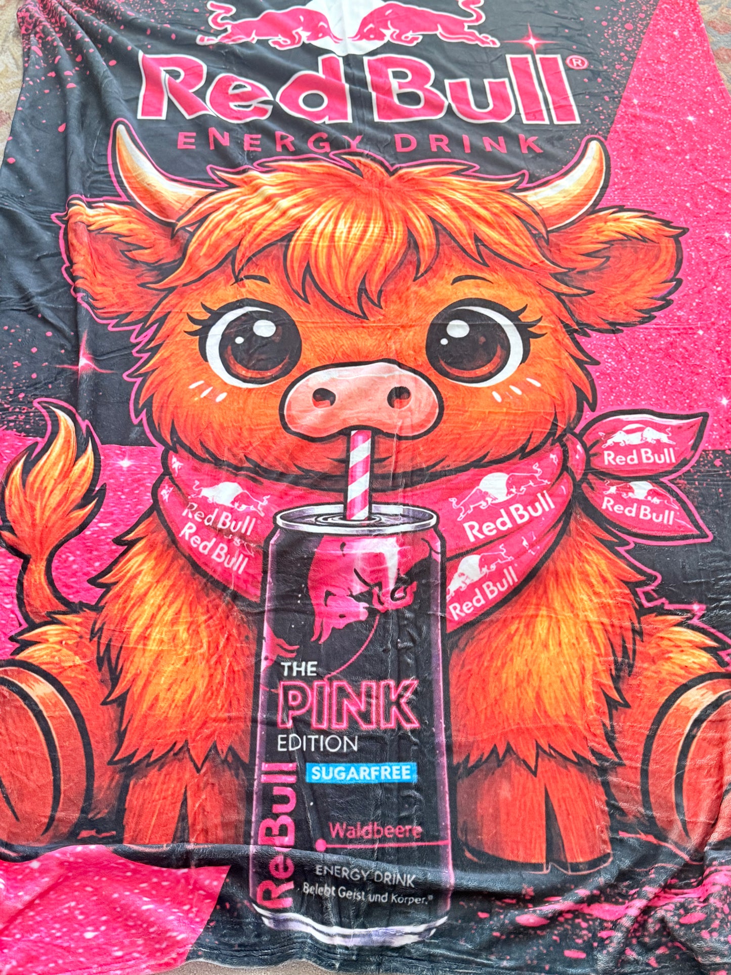 RED BULL HIGHLAND COW