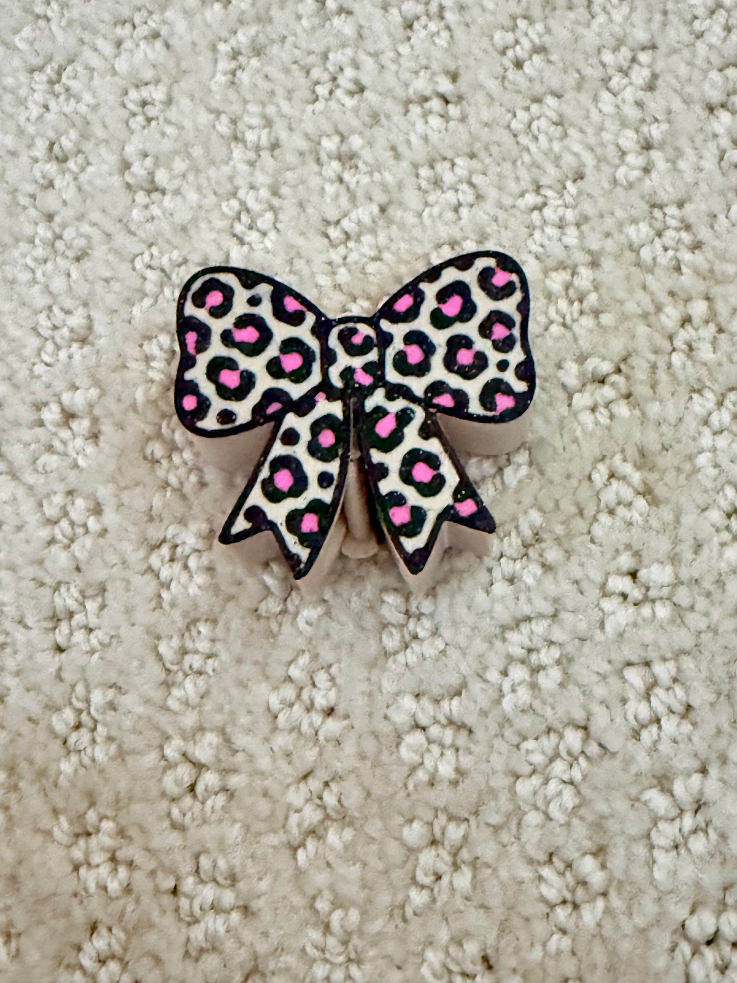 Straw Huggies CHEETAH PRINT BOWS