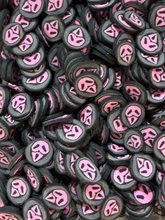 BLACK AND PINK GHOST FACE