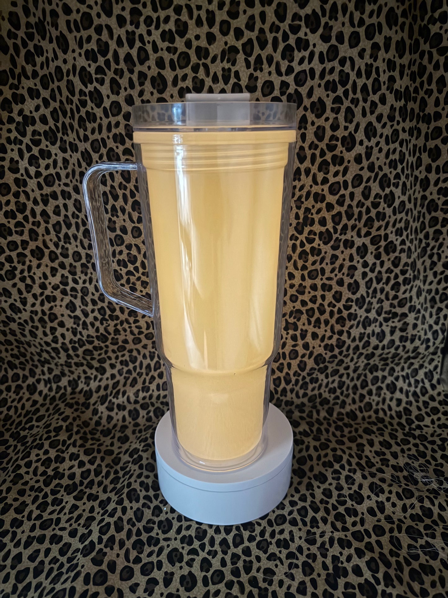 40oz ACRYLIC SNOW GLOBE GLOW ORANGE